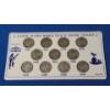 Image 1 : United States Wartime Silver Nickels 1942-P-1945-S In Monticello Pollard Display - Face Value: $0.55