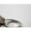 Image 8 : Sterling Silver Rings and Pin: Turquoise and Pearl Flower - Total Weight: 28.4g
