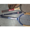 Image 2 : Vintage Rackets, Three Baseball Gloves, Collectable Indians Bat & Vintage Football