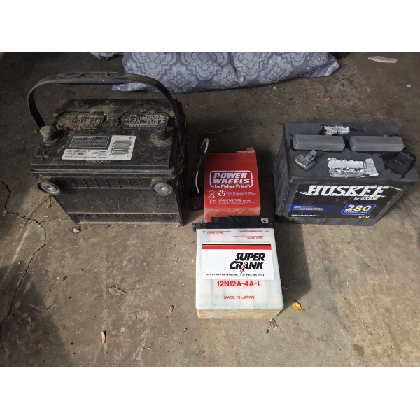 *Pick Up At Louisville Home - No Shipping Available* Four Assorted Batteries 