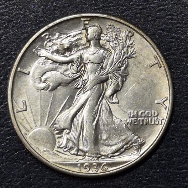 1936 D  Walking Liberty Half Dollar - HG See Pictures For Condition