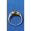 Image 4 : 10K Gold Women's Ring With Dark And Clear Stones - Size: 4 - Weight: 1.6g