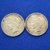 Image 1 : Two 1922-D United States Silver Peace Dollars - 90% Silver