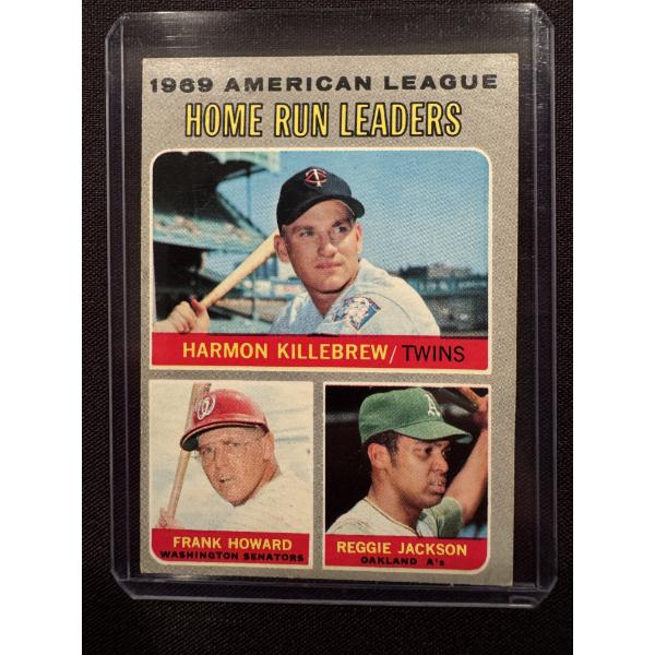 1969 Topps Home Run Leaders Reggie Jackson - Harmon Killebrew Baseball Card - Mint