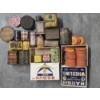 Image 1 : Neat Vintage Collection Of Paints, Cigar Boxes, Tins, Milk Caps & More