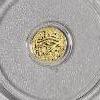 Image 1 : GOLD!!! Egyptian Eye Of Ra And Ankh 1/500 Ounce 99.99% Pure Gold Round AGW: 0.0020 toz.