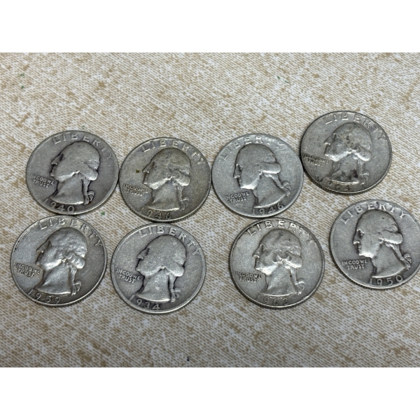 90% Silver U.S. Quarters - FV $2.00 - Various Years