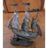 Image 1 : PICKUP IN CANTON - Metal 12''x11'' Wind Up Musical Moving Ship  
