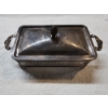 Image 1 : Vintage Silver-Plated Rectangular Casserole Dish with Lid - 1.8lbs Silver Plate plus Glass Dish