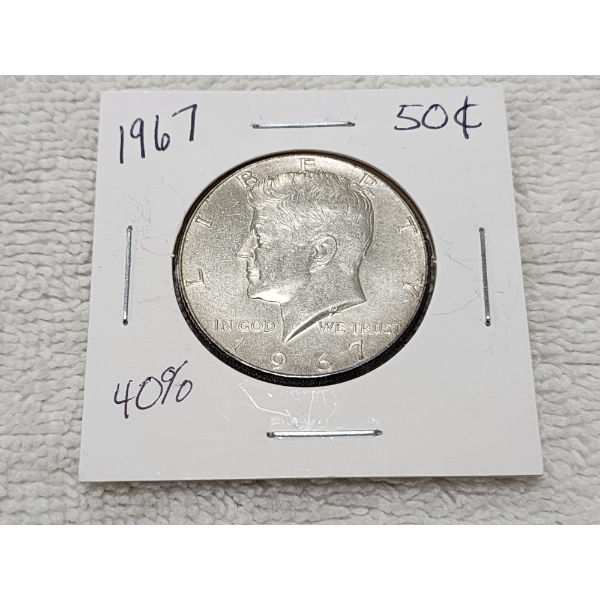 Very Nice 40% Silver 1967 Kennedy Half Dollar