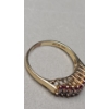 Image 5 : Women's 14K Yellow Gold Ring With Rubies & Diamonds - Size 7.5 - Weight: 3.1g