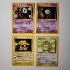 Image 1 : Four Assorted Vintage Pokemon Trading Cards Including Two Rares & Unown Cards ~ All Near Mint
