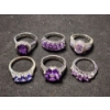Image 1 : Stunning Sterling Silver Rings Ft. Amethyst & Other Purple Stones  - Total Weight: 24.6 Grams