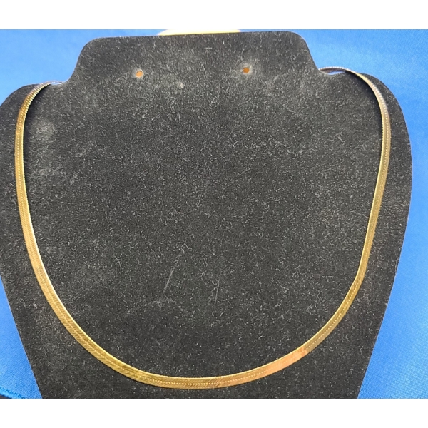 14K Italian Gold 24" Herringbone Necklace - Weight: 15.5g