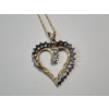 Image 5 : Beautiful 10K Two-Tone Heart Pendant on 18" Necklace Chain TW: 2.6g