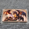 Image 1 : Colorized Guardian Angel Dragon One Ounce .999 Fine Copper Bar in Protector