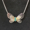 Image 2 : Gorgeous Publishers Clearing House Colorful Butterfly Pendant 17" Necklace