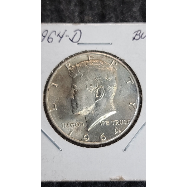 1964-D 90% Silver Kennedy Half Dollar 