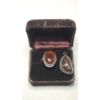 Image 1 : Sterling Silver Ring With Amber & Sterling Silver Pendant With Fire Agate - Total Weight: 13.5g