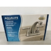 Image 1 : Brand New Aqualife 2 Handle Brushed Nickel Bathroom Faucet - 5 Year Warranty - New In Box
