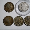Image 2 : Nice Collection of Seven Assorted Collectible Nickels Including Liberty "V" Nickel & Buffalo Nickels