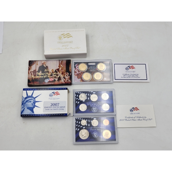 2007 U.S. Mint Proof Set - With Original Box & CoA