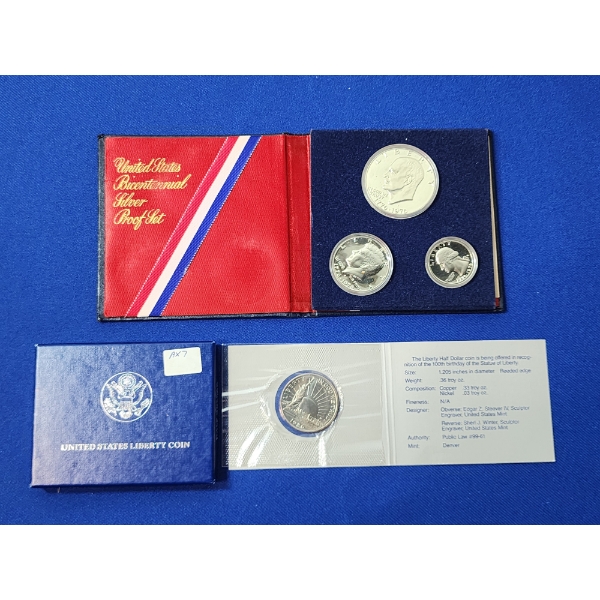 U.S. Bicentennial Silver Proof Set & U.S. Liberty Coin 