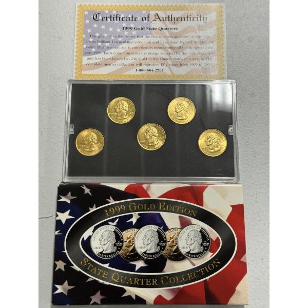 United States Gold Edition State Quarter Collection -5 Sets - Mint In The Box