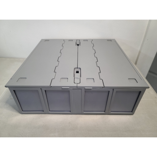 Large Four Row Card Organization & Storage Box Ft. Dividers & Latching Lid - No Cards Included!