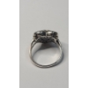 Image 5 : Sterling Silver Art Deco Heart Ring With Melee Diamonds - Size 9 - Weight: 5.3g