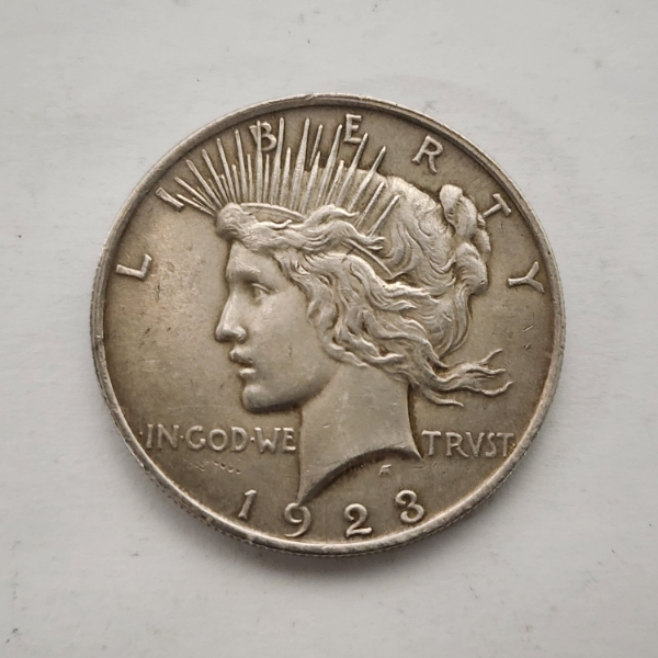 1923 Silver Peace Dollar - 90% Silver U.S. Coin 