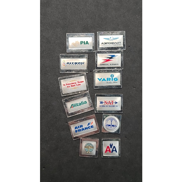 Collection Of Vintage Sterling Silver Airline Emblem Ingots Produced By The Franklin Mint -TW: 34.2g