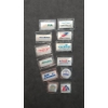 Image 1 : Collection Of Vintage Sterling Silver Airline Emblem Ingots Produced By The Franklin Mint -TW: 34.2g