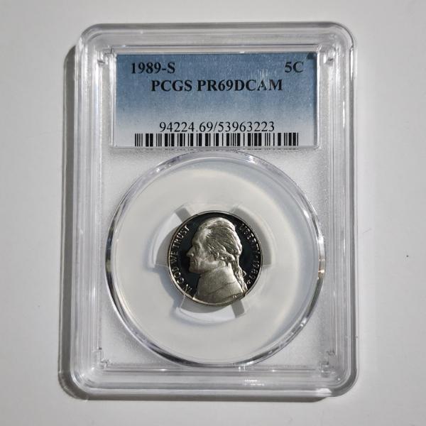 PCGS PR69DCAM PROOF 1989-S United States Jefferson Nickel ~ San Francisco Mint Nickel!