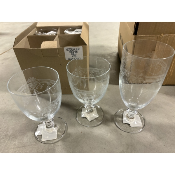 *Pick Up At Mantua Home-No Shipping Available* - Different Sized Wine Goblets with Gorgeous Patterns