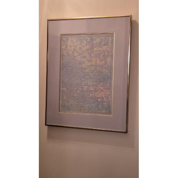 Signed "debarde" Embossed Fine Canvas Art - 2 Pcs Mixed Media - See Pics 20 x 25 Overall - Pastels