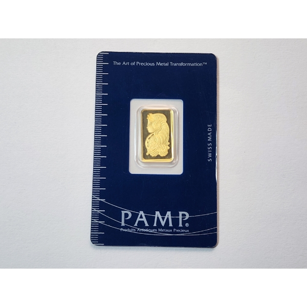 5-gram PAMP Swiss 999.9 Fine Gold Bar - Certified in Sealed Package