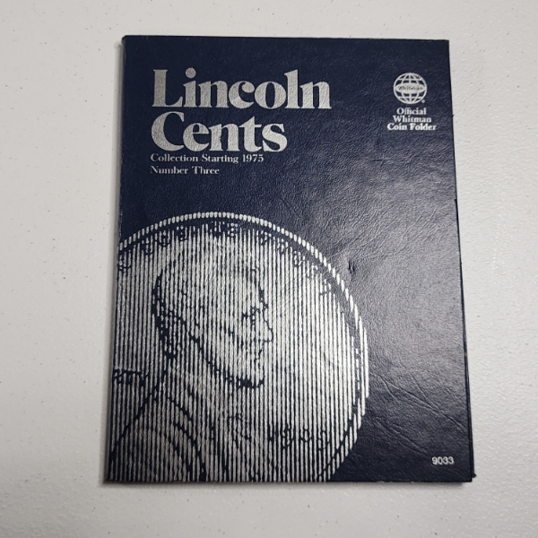 Partially Filled Lincoln Cents Collection Book Starting 1975 - Total Face Value: $0.73