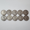 Image 1 : 10 Assorted Years United States 90% Silver Walking Liberty Half Dollars - Face Value: $5.00