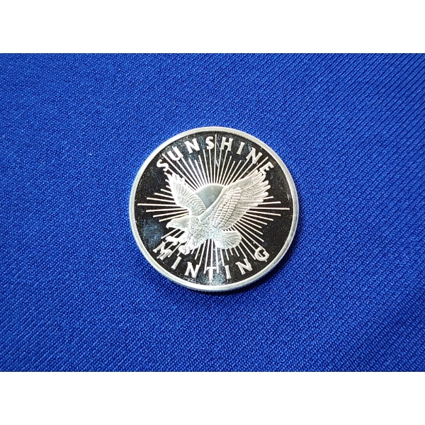 Sunshine Minting One Troy Ounce .999 Fine Silver Round