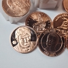 Image 3 : Tube Of (20) 1 ADVP Ounce .999 Fine Copper Rounds With Assorted Motifs