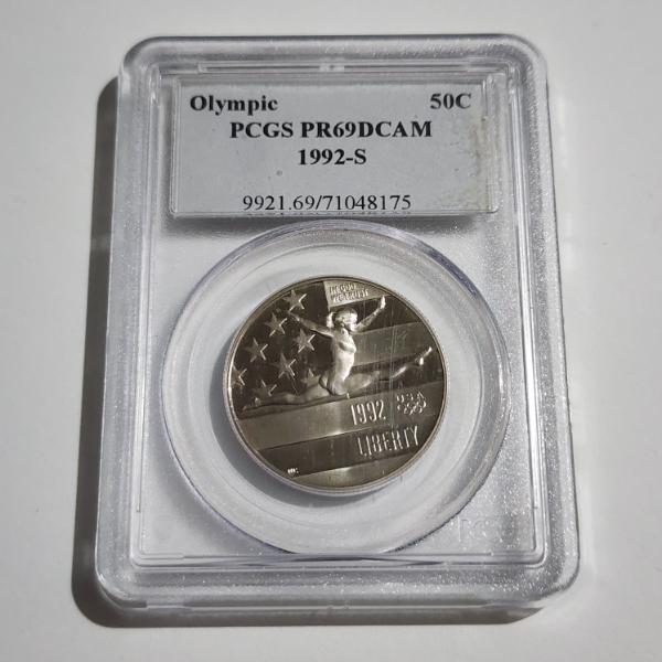 PCGS PR69DCAM Graded United States 1992-S Olympic Commemorative Half Dollar