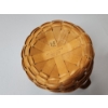 Image 3 : Longaberger "Autumn Tour" Round Button Basket with Leather Handles and Liner - Excellent Condition 