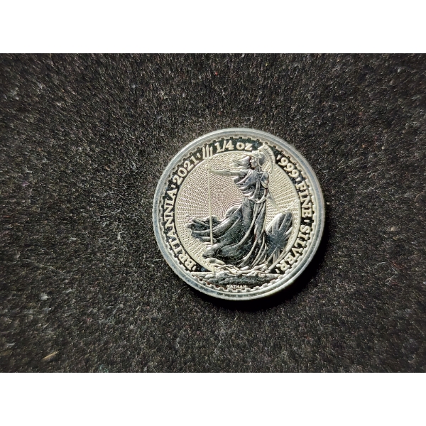 2021 Britannia 1/4 Oz .999 Fine Silver Round 