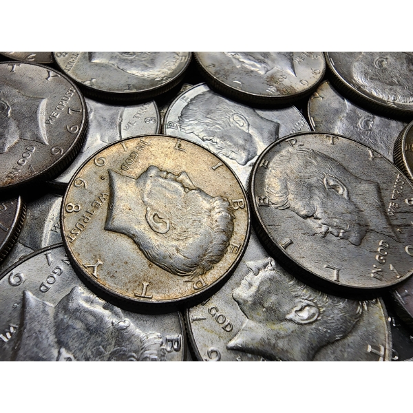 10 Assorted 40% Silver Kennedy Half Dollars - $5 Face Value 