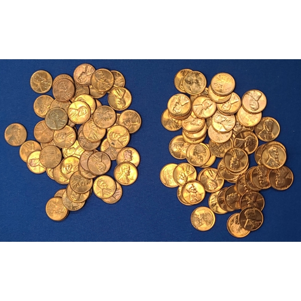 (50) 1960's Copper Lincoln Cents & (50) 1956-D - Face Value: $1.00