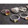 Image 7 : Seven Gorgeous Sterling Silver Rings Ft. Assorted Stones - Weighing Total of 23.4 Grams