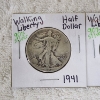 Image 2 : Two United States Walking Liberty 90% Silver Half Dollars: 1941 & 1944