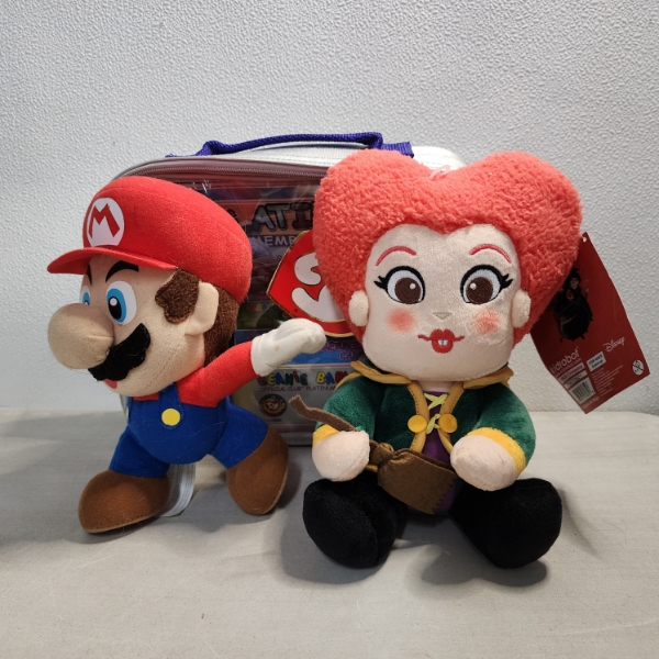 Two Vintage Collectible Plushies With 1999 TY Beanie Babies Club Kit