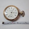 Image 6 : Large Gold-Tone Hampton Watch Co. WORKING Gold-Tone Pocket Watch Engraved Backing 